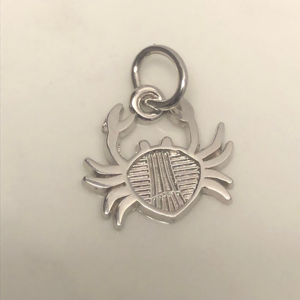 Cancer crab zodiac sterling‎ silver vintage pendant charm